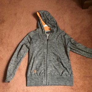 Gray with orange hood Orangetheory zip up